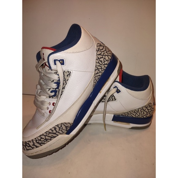 Nike Air Jordan 3 Retro Sport Sneakers Shoes Size 6Y Boys Blue 854261-106 2016 - Picture 7 of 8